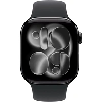 умные часы apple watch s11 46 mm jet black aluminum case with black sport band s/m