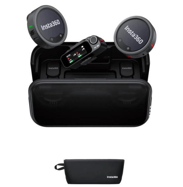 Беспроводной микрофон Insta360 Mic Pro (2 TX + 1 RX + Charging Case)