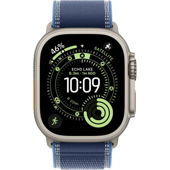 умные часы apple watch ultra 3 49 natural titanium case with m/l blue/bright blue trail loop умные часы apple watch ultra 3 49 natural titanium case with m/l blue/bright blue trail loop