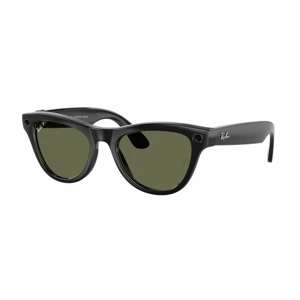 умные очки ray-ban meta skyler (l), rw4010 shiny black/g15 green