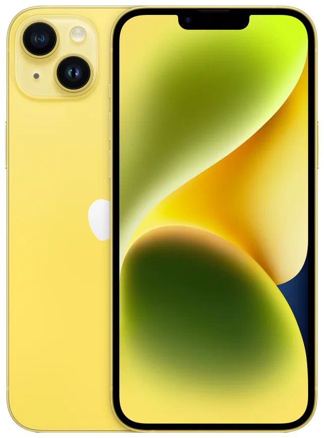 смартфон iphone 14 plus 256 гб yellow (nano-sim + esim)
