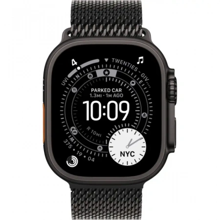 умные часы apple watch ultra 3 49 black titanium case with l black titanium milanese loop