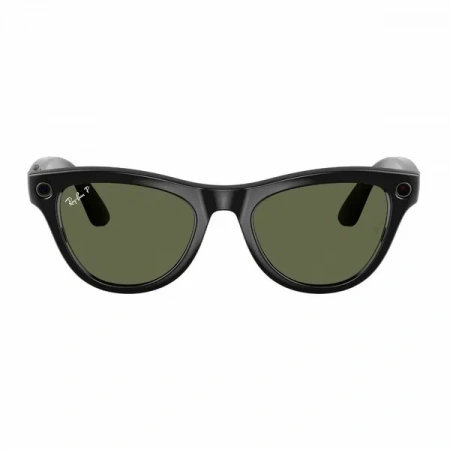 умные очки ray-ban meta skyler (l), rw4010 shiny black/g15 green