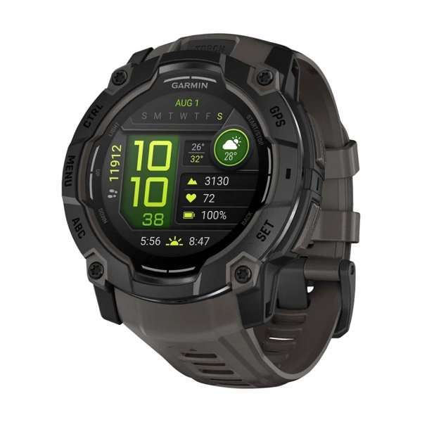 Умные часы Watch Garmin Instinct 3 45 45 Solar Black with Black Silicone