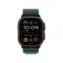 умные часы apple watch ultra 2 (2024) 49 black titanium case with m dark green alpine loop