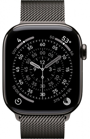 умные часы apple watch s11 42mm slate titanium case with milanese loop slate