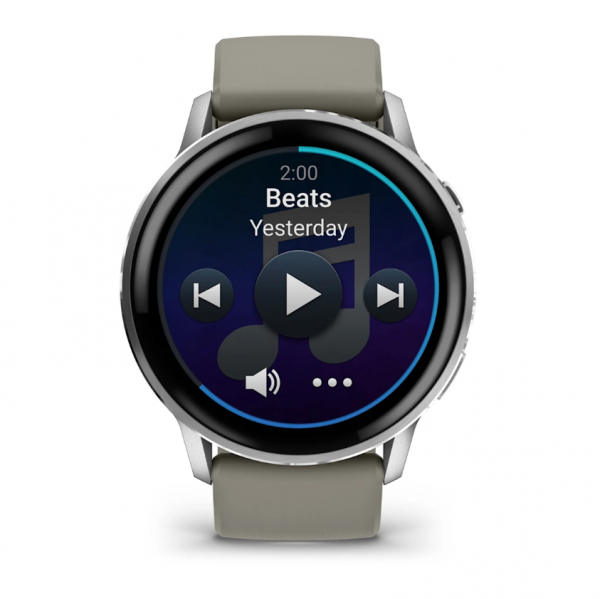 умные часы watch garmin venu 4 45 mm silver with silver gray silicone 010-03014-01