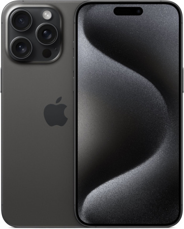 смартфон apple iphone 15 pro 128 гб, black titanium (nano-sim + esim)