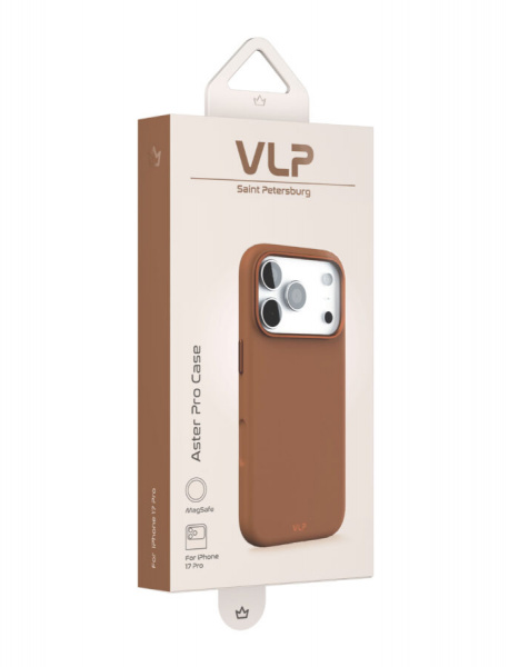 Чехол защитный VLP Aster Pro Case с MagSafe для iPhone 17 Pro, мокка