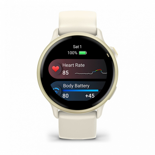 умные часы watch garmin vivoactive 6 lunar gold with bone silicone 010-02985-01