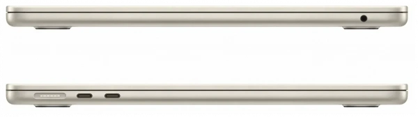 ноутбук apple macbook air 13 m2 16/256гб, starlight (mc7w4)