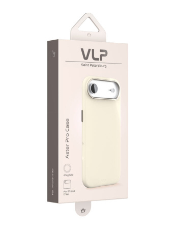Чехол защитный VLP Aster Pro Case с MagSafe для iPhone 17 Air, белый
