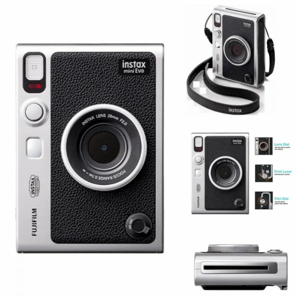 фотоаппарат моментальной печати fujifilm instax mini evo usb black