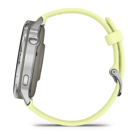 умные часы watch garmin venu 4 45 mm silver with citron silicone 010-03014-02