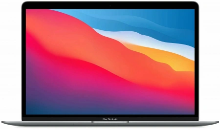 ноутбук apple macbook air 13 m1 8/256гб, space gray (mgn63)