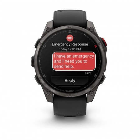 умные часы watch garmin fenix 8 pro 51mm amoled sapphire titanium carbon gray 010-03199-01