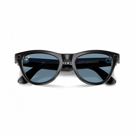 умные очки ray-ban meta skyler (m), rw4010 shiny black/transitions cerulean blue