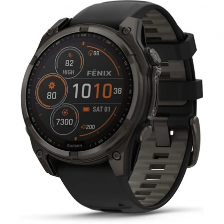 умные часы watch garmin fenix 8 51 solar sapphire carbon gray dlc titanium 010-02907-70