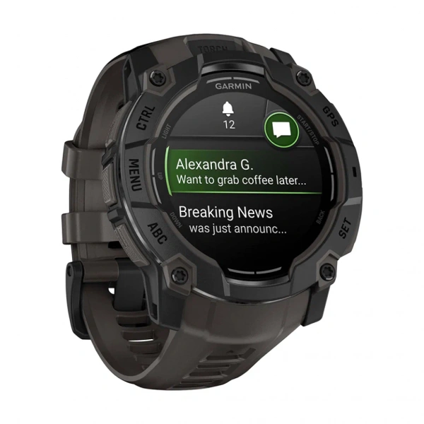 умные часы watch garmin instinct 3 45 45 solar black with black silicone