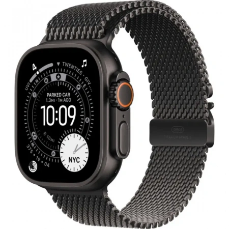умные часы apple watch ultra 3 49 black titanium case with l black titanium milanese loop