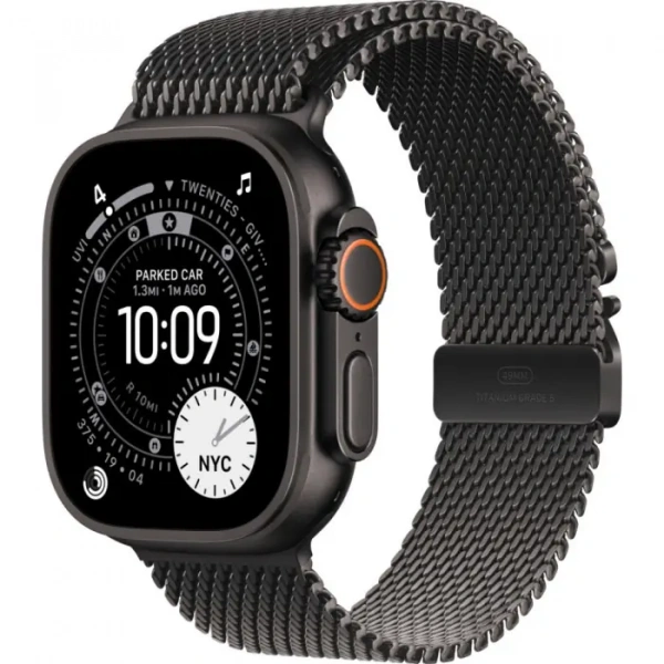 умные часы apple watch ultra 3 49 black titanium case with m black titanium milanese loop