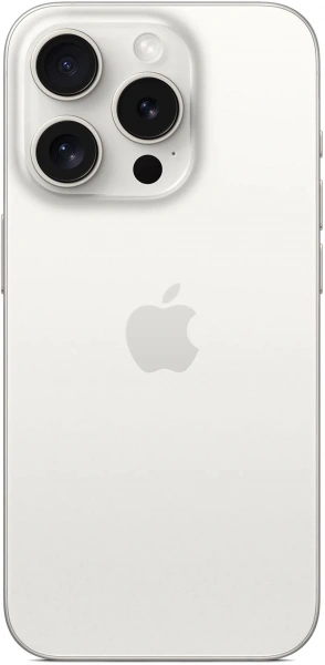 смартфон apple iphone 15 pro 128 гб, white titanium (nano-sim + esim)