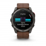 умные часы watch garmin fenix 8 pro 47mm amoled sapphire titanium carbon grey chestnut leather 010-03198-40